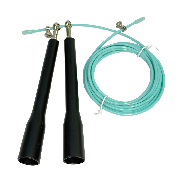 Corde à sauter en fil d'acier à roulement pivotant à long manche<br />F-51