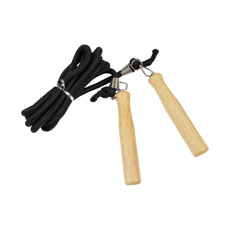 Corde à sauter en coton avec manche en bois<br />SF-57