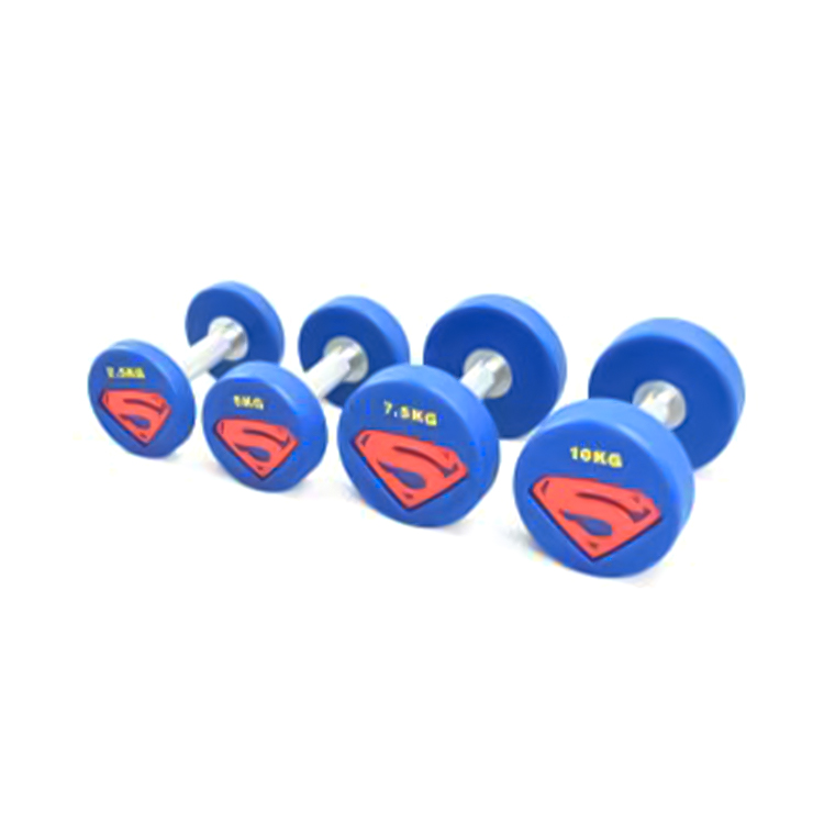 Haltère en acier massif avec revêtement CPU Superman (kg)