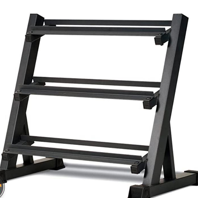 Support d'haltères hexagonal à 3 niveaux (capacité de 10 paires)